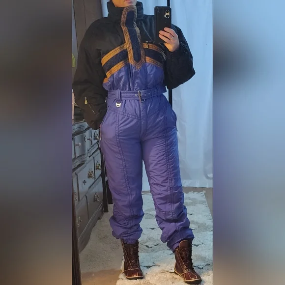 Rare vintage kaelin embroidered ski suit size 12 - Picture 2 of 5